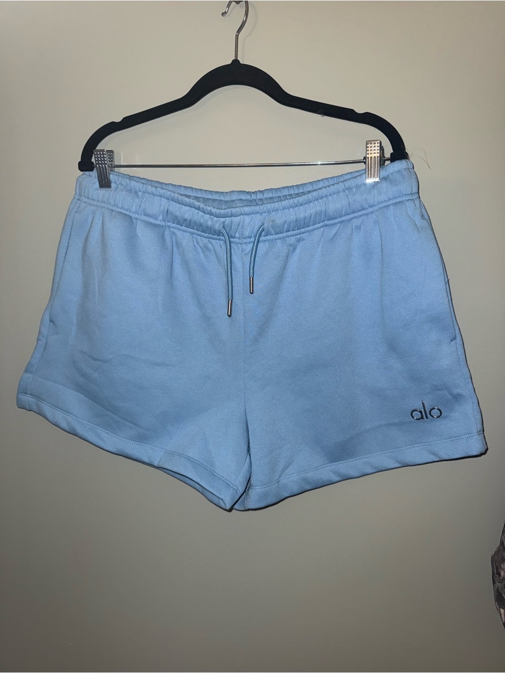 ALO Yoga Light Blue Drawstring Athletic Shorts